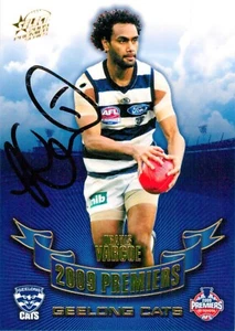 Signed 2009 GEELONG CATS AFL Premiers Card TRAVIS VARCOE - Picture 1 of 3