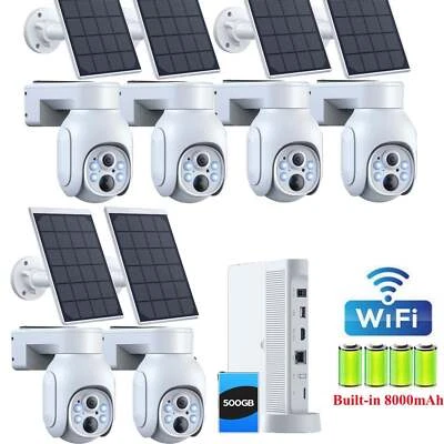 Sistema de cámara de seguridad CCTV inalámbrica de 4 MP cámara PTZ Wifi alimentada por energía solar y a batería Foto 1 de 4