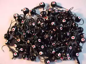 100 NUOVE TESTE GALLEGGIANTI WALLEYE PESCA JIG TAGLIA 1/4 2 MASCHERE SENZA PIOMBO NERE - Foto 1 di 5