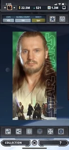 Topps Star Wars Digital Card Trader TPM Poster Portraits Qui-Gon Jinn Insert - Picture 1 of 1