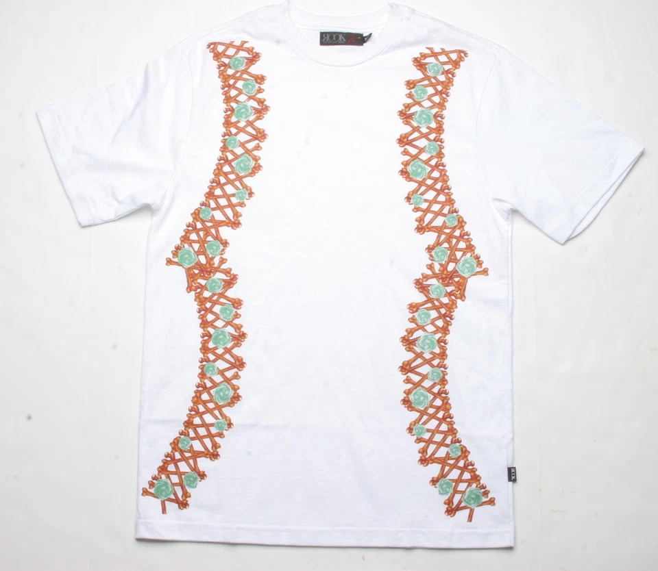 Camiseta con patrón de hueso de torre (M) blanca Foto 1 de 1