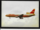 Carte postale TWA carte de vœux Lockheed L-1011 pliable ouverte vierge à l'intérieur