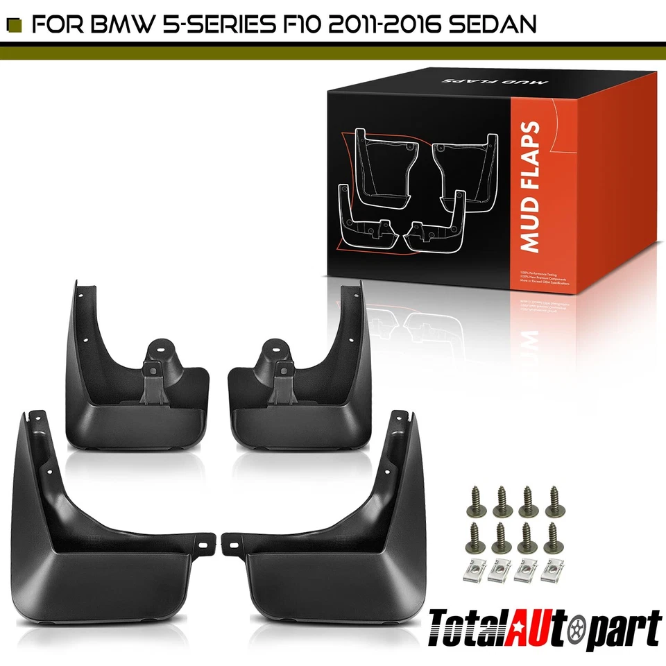 4x guardabarros protector contra salpicaduras izquierda y derecha para BMW 520i 528i 535i 550i xDrive sedán 11-16 Foto 1 de 4