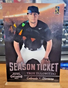 2011 Playoff Contenders Crystal Collection Troy Tulowitzki #30 112/299 Parallel - Picture 1 of 2