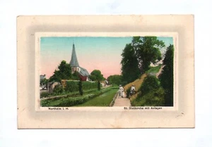 Künstler Ak Northeim St. Sixtikirche mit Anlagen 1916 Feldpost - Bild 1 von 2