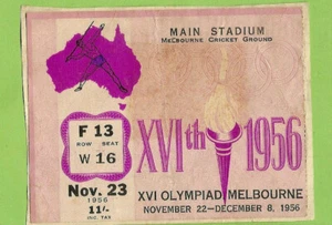 #D149. 1956  MELBOURNE OLYMPIC GAMES TICKET - MAIN STADIUM 23rd November - Bild 1 von 1