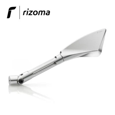 SPECCHIO RETROVISORE DESTRO [RIZOMA] TOMOK - PER MOTO / ARGENTO - BS162A - Immagine 1 di 4