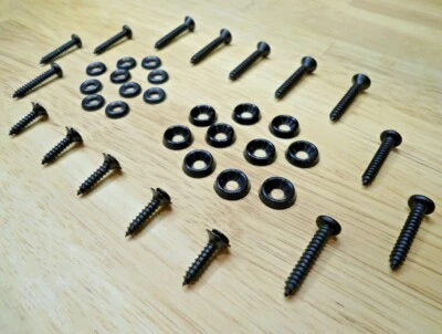 (27 peças) PARAFUSOS INTERNOS PRETOS/ARRUELAS DE ACABAMENTO! PARA CARROS OLD SCHOOL/CLÁSSICOS - Imagem 1 de 4