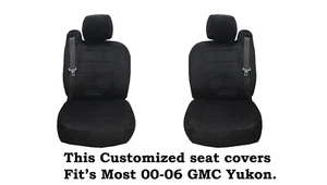 Black Scottsdale Fabric Customized seat covers Fit's 00-06 GMC Yukon. - Picture 1 of 1
