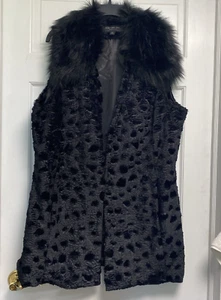 Marc New York Andrew Mark Faux Fur Sleeveless Jacket Vest Plus size 1X - Picture 1 of 24
