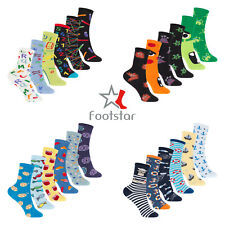 Footstar Bunte Baumwoll Basic Socken (6 Paar) & Kniestrümpfe (3 Paar) für Kinder