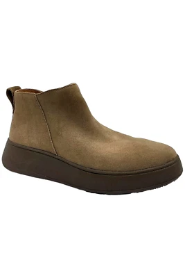Fitflop Para Hombre Modo F Gamuza Forma Plana Cremallera Botines Taupe Foto 1 de 3