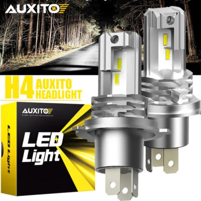 AUXITO Pair H4 Headlight Globe Light LED 6500K High Low Beam Bulbs Kit White - image 1 of 4