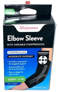 ELBOW Sleeve With Variable Compression Moderate Support Left or Right Size: L-XL - Picture 1 of 2