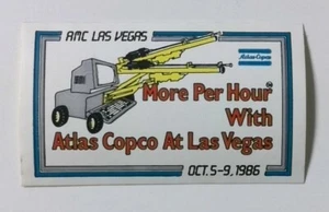 Vintage Atlas Copco At Las Vegas Nevada Kohlebergbau Aufkleber Abziehbild - Bild 1 von 1