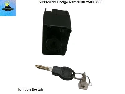 68105739AC 2011 2012 Dodge Ram 1500 2500 Ignition Switch W/ Key OEM - Image 1 of 4