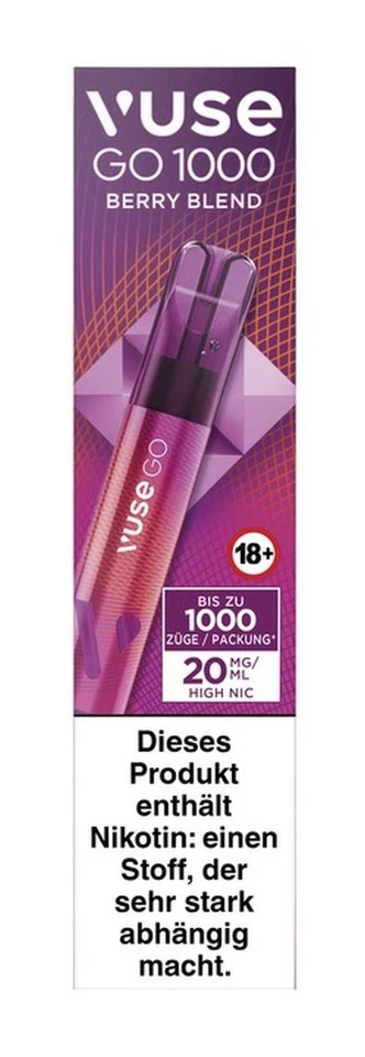 Vuse GO 1000 (Pen) Berry Blend Einweg E-Zigarette 20mg ()