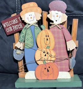 Parche de madera otoño Halloween decoración calabaza hogar otoño decoración pintado - Imagen 1 de 7