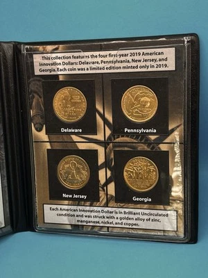 2019 First Commemorative Innovation Dollars Del, Penn, N.J., Ga  Uncirculated ✨ - Image 1 of 4