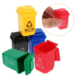 5Pcs Mini Trash Can Model for Dollhouse Beautiful Decoration - Picture 1 of 12