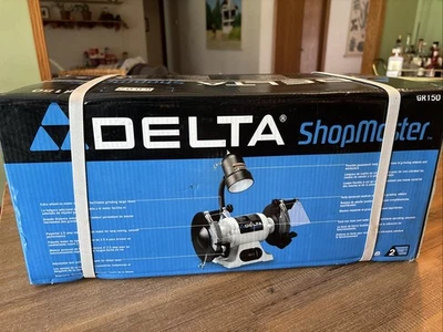 Delta Shopmaster 6” amoladora de banco con lámpara #GR150 nueva en caja nueva en caja Foto 1 de 4