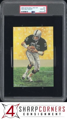 1989-2016 GOAL LINE HALL OF FAME #61 FRED BILETNIKOFF HOF 1991 #/5000 PSA 10 - Image 1 of 3