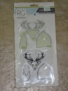 NUEVO JUEGO DE TROQUELES DE ESTAMPILLAS RG Richard Garay NUEVO Lumberjack Days montaje en cabeza de ciervo LJSD-006 - Imagen 1 de 1
