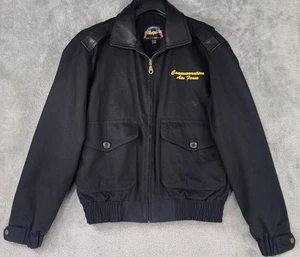 Cooper Commemorative Air Force Jacket Mens Small Black Full Zip Vintage USA - Picture 1 of 10