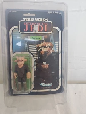 Kenner Star Wars Ree-Yees ROTJ77A 1983 Taiwán Estuche Estrella Sin Abrir Foto 1 de 4