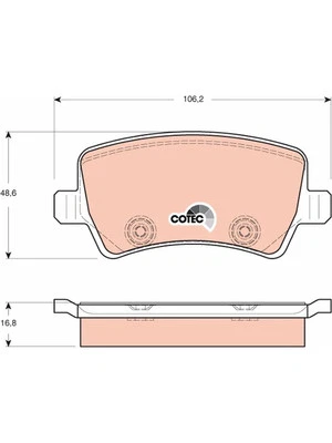 TRW Brake Pads fits Volvo V70 3.0 135 T6 AWD (GDB1685) - image 1 of 4