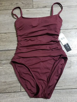 La Blanca Women's One Piece Swimsuit Island Goddess Shirred Side Sz 4 - Image 1 of 4