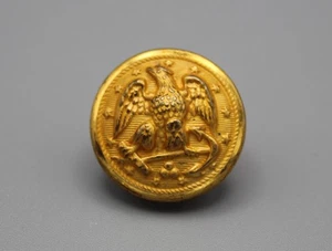 Vintage WW2 US Navy Eagle Anchor Gilt Wash Brass Button 7/8" HV Allien New York - Bild 1 von 2