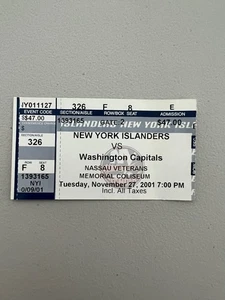 NY Islanders vs Washington Capitals Ticket Stub 11/27/2001 Czerkawski Hat Trick - Picture 1 of 2