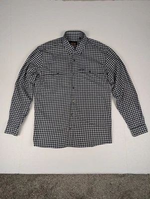 Orvis Trout Bum Men's L Button Down Shirt Long Sleeve Plaid Blue White Outdoor - Image 1 of 4