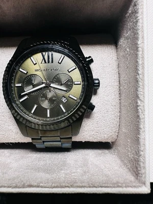 MICHAEL KORS Oversized Lexington Green-Tone Watch RRP:£299 - image 1 of 4