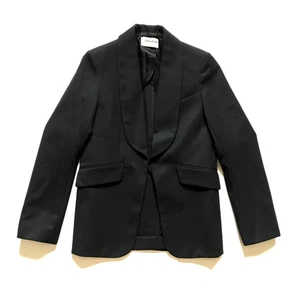 Zadig & Voltaire Date Gabardine Open Front Blazer Jacket Womens 34 Small Black - Picture 1 of 12