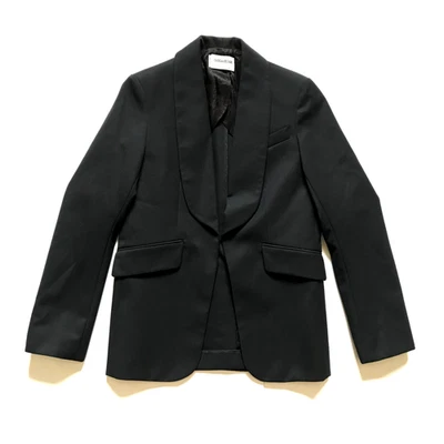 Chaqueta Blazer Zadig & Voltaire Fecha Gabardina Frente Abierto Mujer 34 Pequeña Negra Foto 1 de 4