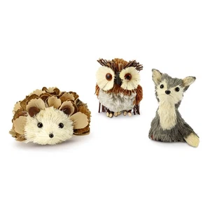 Woodland Friends Figurine Volpe, Gufo, Riccio, Animali della Foresta Decorazione - Foto 1 di 10