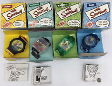 Lot Of 4 New 2002 Equity Mfg Burger King The Simpsons Watches Bart Homer Krusty