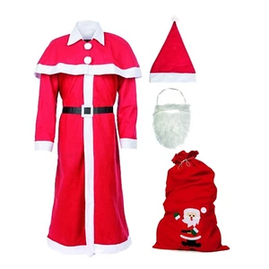 Weihnachtsmann Kostüm Set 6-teilig mehrteilig inklusive Geschenke-Sack Idena® - Bild 1 von 6
