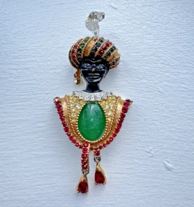 Vintage Marcel Boucher Blackamoor Prince Pin Brooch Signed and Numbered - Picture 1 of 7