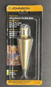 JOHNSON Contractor 8 oz Brass PLUMB BOB New In Package "NIB" - Picture 1 of 5