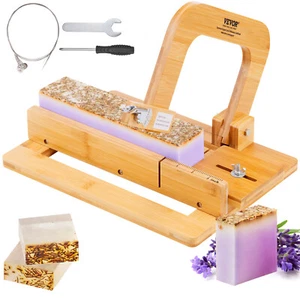 VEVOR Soap Cutter 0-2in Adjustable Bamboo Soap Slicer With Stainless Steel Wire - Picture 1 of 12