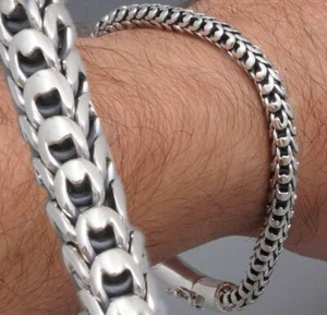 DRACHENWAAGE HERREN ARMBANDKETTE 925 STERLINGSILBER HANDGEFERTIGT 8 8,5 9 9,5 10" - Bild 1 von 12