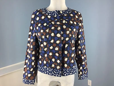 Blazer Focus 2000 Azul Marino Marrón Punto S 4 P Algodón Carrera Informal Trabajo Clásico Foto 1 de 3