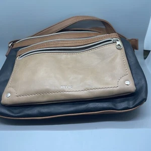 RELIC by FOSSIL Two Tone Brown and Light Brown Color Vegan Leather - Picture 1 of 8