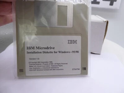 IBM 340/170MB Microdrive CF Memory Card Install Floppy Disk Windows 95/98 Ver 1 - Image 1 of 2
