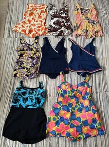 8 - Vintage 1970s 1980s Women's Bathing Suits Rompers L XL - Picture 1 of 24