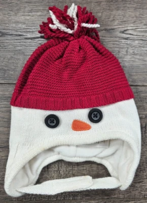 Bebé Niño Gymboree 6-12 Meses Tejido Muñeco de Nieve Bebé Primera Fiesta Gorra Sombrero Foto 1 de 4