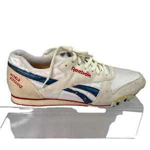 VTG Reebok World Distance Shoes Mens 12 Running Cleats PRIX 1500 80s-90s READ - Picture 1 of 18